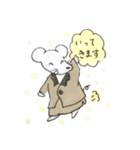 ねずみのあいさつ手描きスタンプ（個別スタンプ：3）