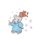 ねずみのあいさつ手描きスタンプ（個別スタンプ：7）