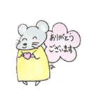 ねずみのあいさつ手描きスタンプ（個別スタンプ：14）