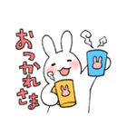 らくがきうさぎのお返事スタンプ2（個別スタンプ：6）