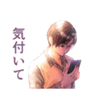 少女マンガ風メガネ男子スタンプ（個別スタンプ：32）