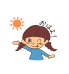 おんなのこたちの日常すたんぷ（個別スタンプ：1）