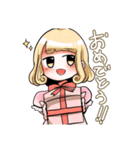 やる気のないぱっつんガールズ（個別スタンプ：3）