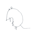 不気味なネズミ（個別スタンプ：1）