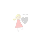 ゆるゆるふわふわガール（個別スタンプ：1）