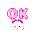 ピンクほっぺのうさぎ【もちたん】（個別スタンプ：1）