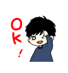 ゆるーい男の子スタンプ（個別スタンプ：3）