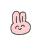 表情豊かだけど無言なうさぎ（個別スタンプ：3）