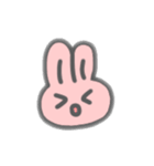 表情豊かだけど無言なうさぎ（個別スタンプ：4）