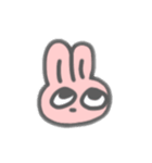 表情豊かだけど無言なうさぎ（個別スタンプ：6）