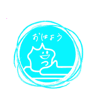 なつかしすたんぷ×蛍光色（個別スタンプ：1）