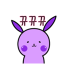 紫のウサギです！（個別スタンプ：3）