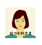 女性キャラの日常のあいさつ（個別スタンプ：5）