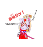 頑張る巫女お姉さんと愉快なお友達 3（個別スタンプ：6）