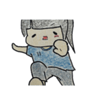 荒ぶる青いガール（個別スタンプ：13）
