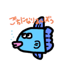 絵心ないひとこと。（海のいきもの）（個別スタンプ：8）