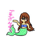 絵心ないひとこと。（海のいきもの）（個別スタンプ：24）