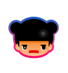 【くまりちゃん】表情シールバージョン（個別スタンプ：1）