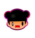 【くまりちゃん】表情シールバージョン（個別スタンプ：4）