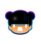 【くまりちゃん】表情シールバージョン（個別スタンプ：14）