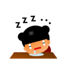 【くまりちゃん】表情シールバージョン（個別スタンプ：21）