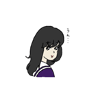 ドキッ！クラスの清楚な女の子（個別スタンプ：1）