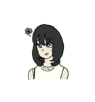 ドキッ！クラスの清楚な女の子（個別スタンプ：15）