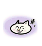 しろねこ【イマドキ】ひとこと（個別スタンプ：8）
