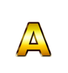 黄金 英語 単語 A-X[スタンプアレンジ対応]（個別スタンプ：1）