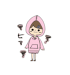 フードを被った女の子（個別スタンプ：2）