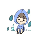 フードを被った女の子（個別スタンプ：7）