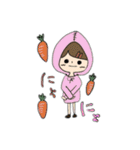 フードを被った女の子（個別スタンプ：10）