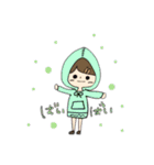 フードを被った女の子（個別スタンプ：15）