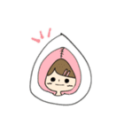 フードを被った女の子（個別スタンプ：16）