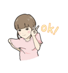 桃色ほっぺの6歳児（個別スタンプ：9）