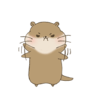 ゆる～いカワウソちゃん（個別スタンプ：4）