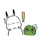 ウサギのラビットとマリモの塊 2（個別スタンプ：2）