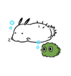 ウサギのラビットとマリモの塊 1（個別スタンプ：5）
