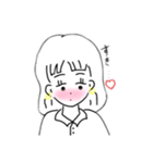 女の子のスタンプ♡（個別スタンプ：3）