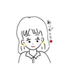 女の子のスタンプ♡（個別スタンプ：4）