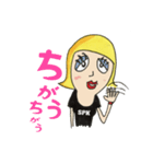 金髪ファッションパンクガール（個別スタンプ：11）