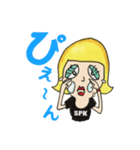 金髪ファッションパンクガール（個別スタンプ：17）