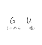 省略煽りスタンプ（個別スタンプ：5）