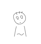手書き顔文字変な顔（個別スタンプ：8）