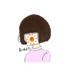 貼り紙の子（個別スタンプ：5）