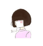 貼り紙の子（個別スタンプ：6）