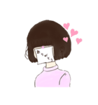 貼り紙の子（個別スタンプ：15）