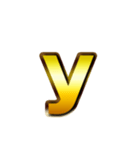 黄金 英語 YZ記号 動く金の豪華スタンプ（個別スタンプ：3）