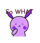 紫のウサギです！(ENG)（個別スタンプ：8）