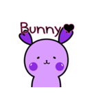 紫のウサギです！(ENG)（個別スタンプ：14）